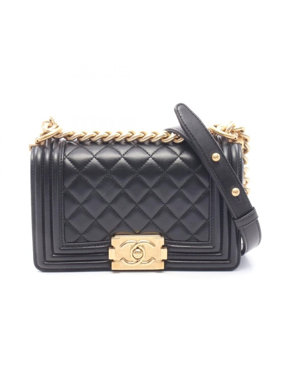 Chanel Shoulder Bag Small Black Lambskin Small Chain
